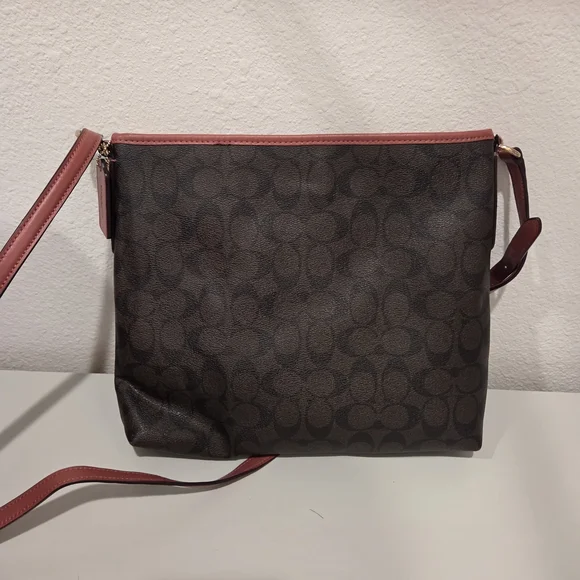 Coach Brown and Raspberry Women's Crossbody Set - Picture 11 of 15